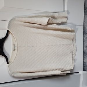 Cream colored 3/4 sleeve sweater